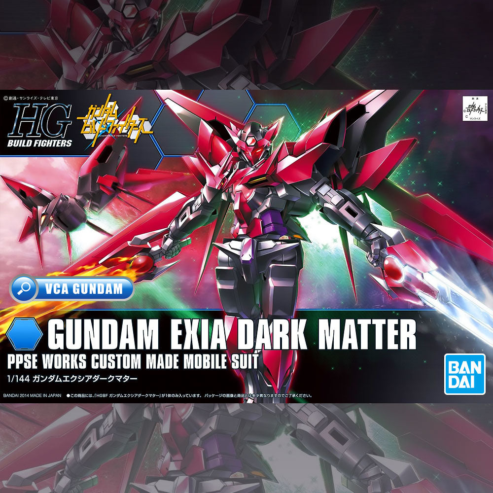 Bandai Gunpla High Grade HG Gundam Exia Dark Matter Bandai Gunpla High Grade HG Gundam Exia Dark Matter