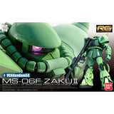 Bandaiยฎ Gunpla Real Grade (RG) MS-06F ZAKU II Box Art