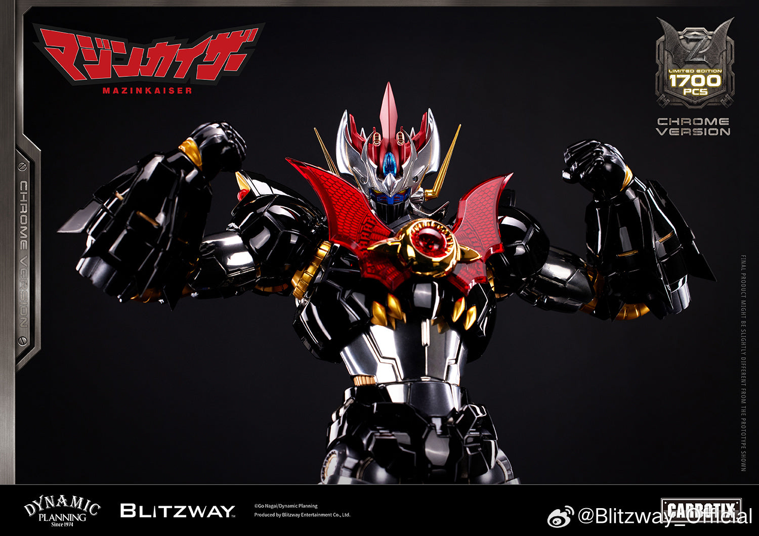 Blitzway Carbotix Super Robot Wars Mazinkaiser Chrome Plated Version 魔神凯撒 镀铬版 Premium Metal Build Structure Action Figure VCA Gundam Singapore