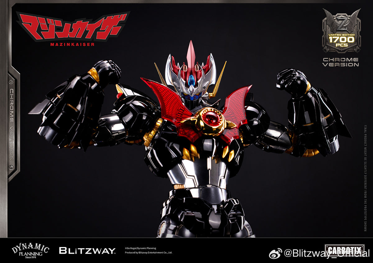Blitzway Carbotix Super Robot Wars Mazinkaiser Chrome Plated Version 魔神凯撒 镀铬版 Premium Metal Build Structure Action Figure VCA Gundam Singapore