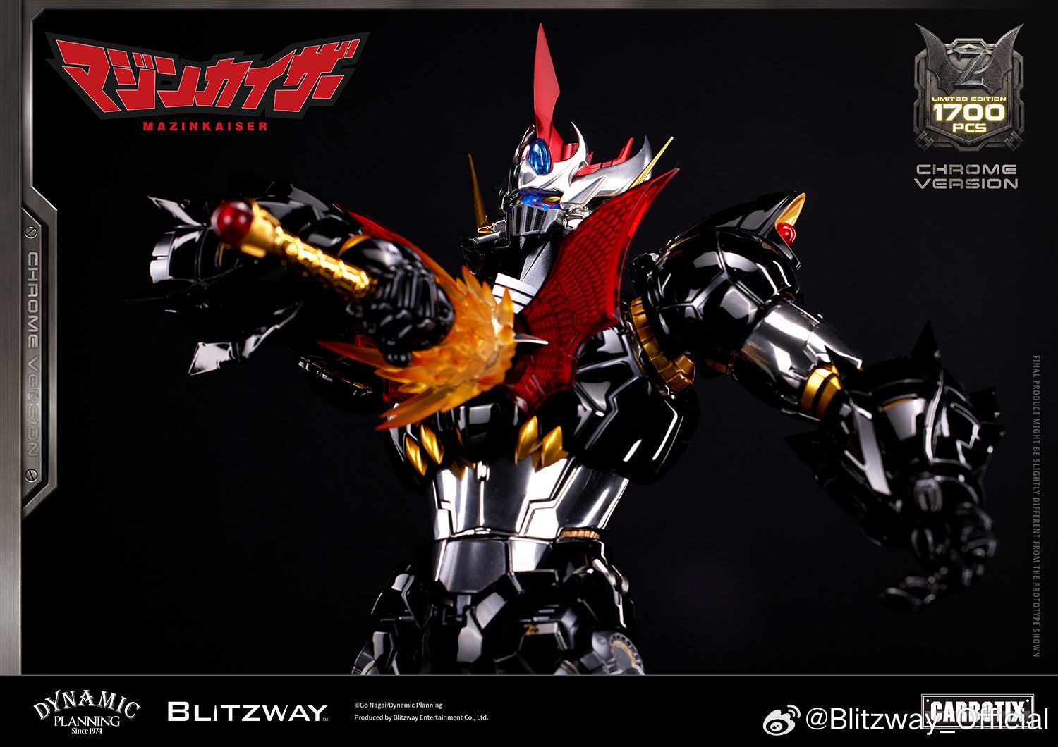 Blitzway Carbotix Super Robot Wars Mazinkaiser Chrome Plated Version 魔神凯撒 镀铬版 Premium Metal Build Structure Action Figure VCA Gundam Singapore