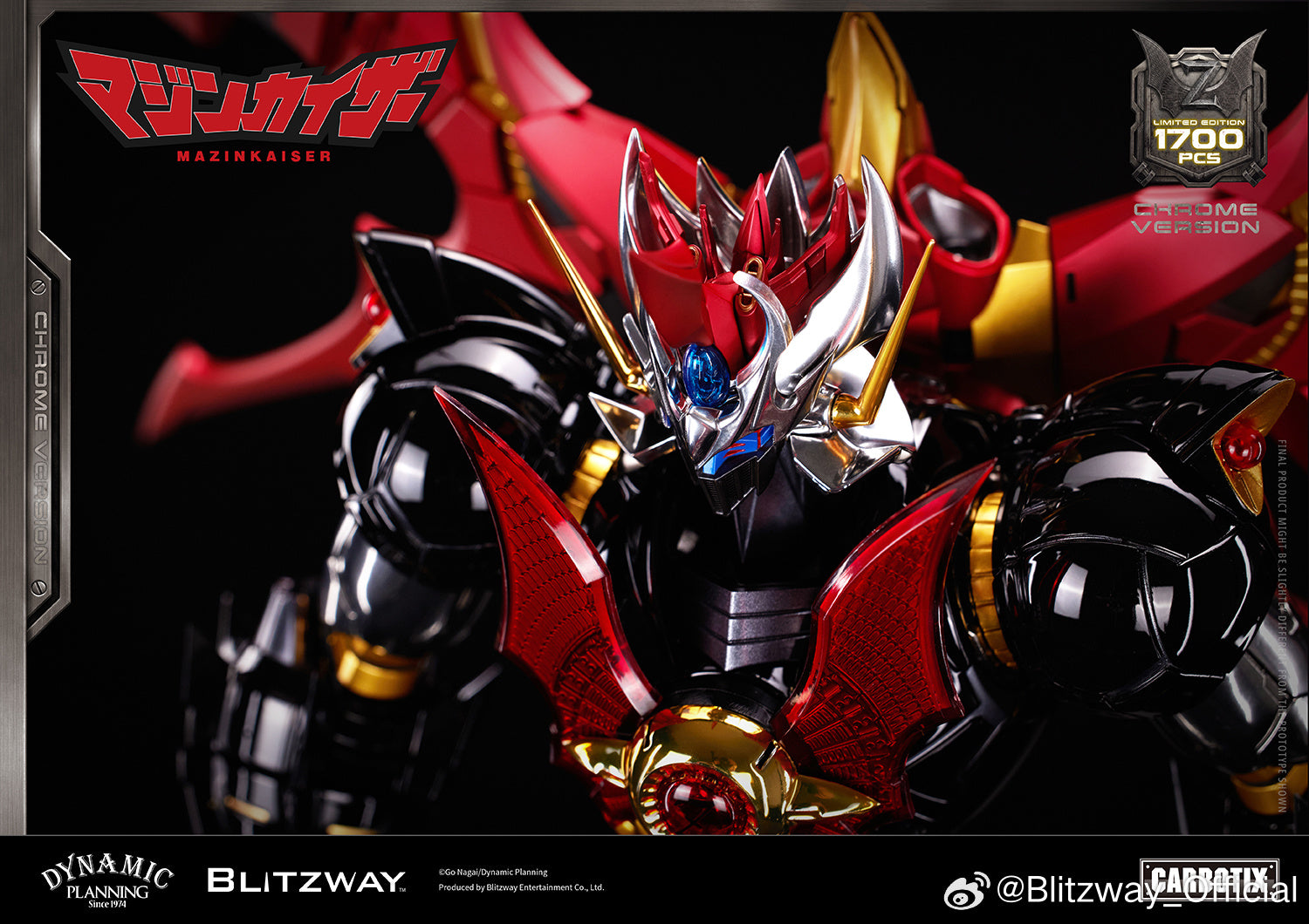 Blitzway Carbotix Super Robot Wars Mazinkaiser Chrome Plated Version 魔神凯撒 镀铬版 Premium Metal Build Structure Action Figure VCA Gundam Singapore