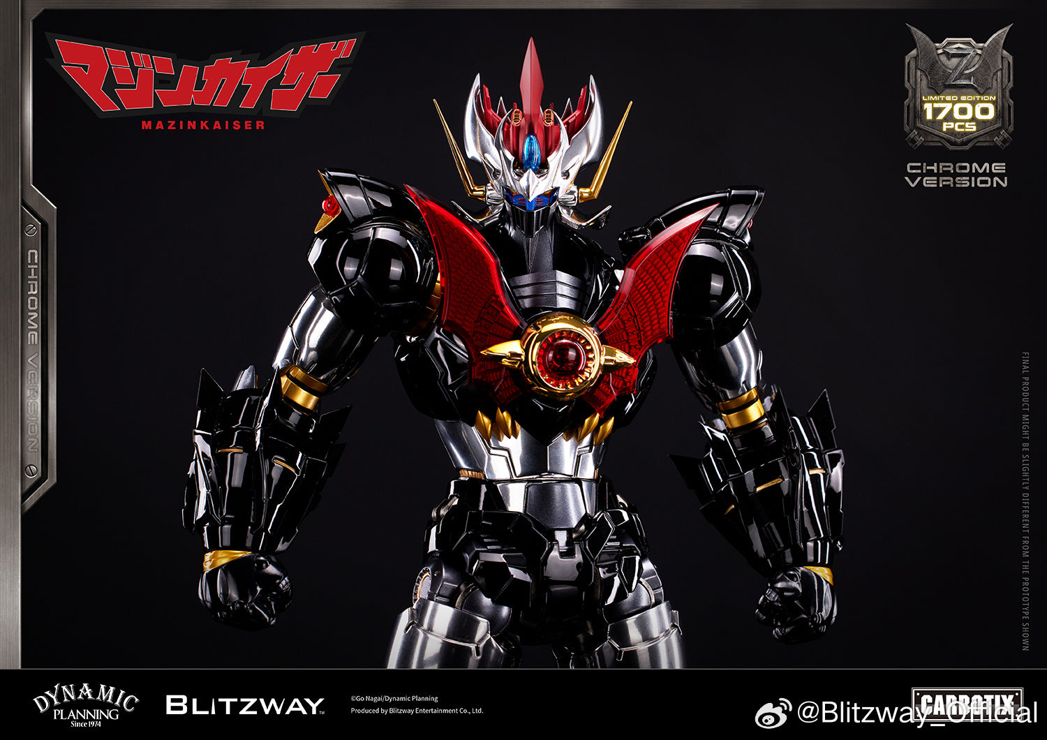 Blitzway Carbotix Super Robot Wars Mazinkaiser Chrome Plated Version 魔神凯撒 镀铬版 Premium Metal Build Structure Action Figure VCA Gundam Singapore