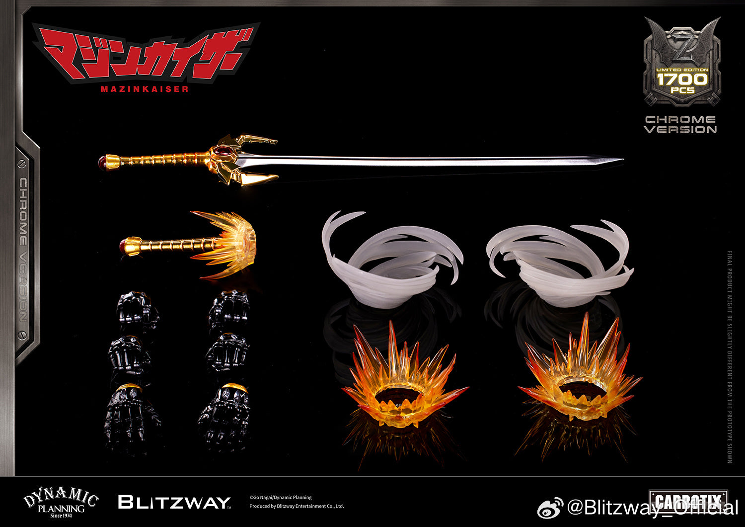 Blitzway Carbotix Super Robot Wars Mazinkaiser Chrome Plated Version 魔神凯撒 镀铬版 Premium Metal Build Structure Action Figure VCA Gundam Singapore