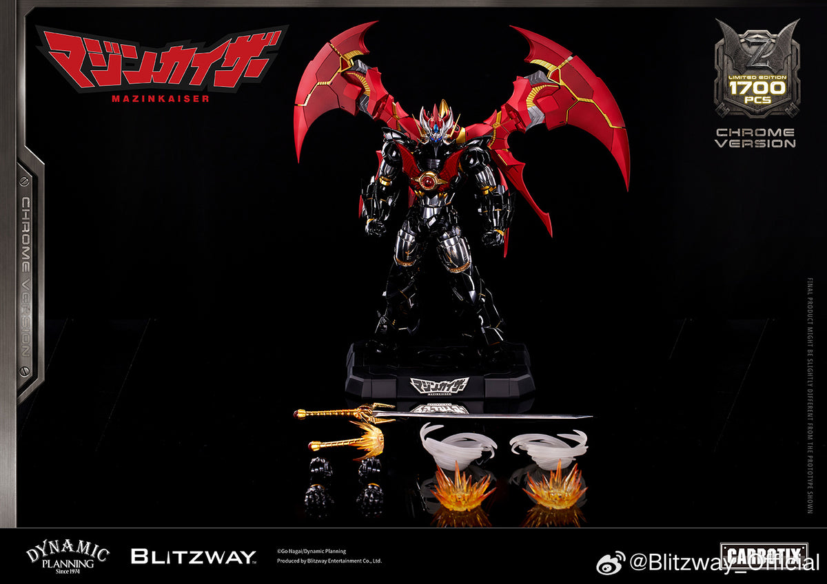 Blitzway Carbotix Super Robot Wars Mazinkaiser Chrome Plated Version 魔神凯撒 镀铬版 Premium Metal Build Structure Action Figure VCA Gundam Singapore