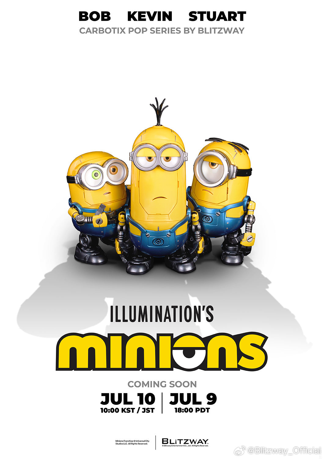 Blitzway Carbotix Pop Illumination's Minions Premium Action Figure Model Toy VCA Movie Singapore
