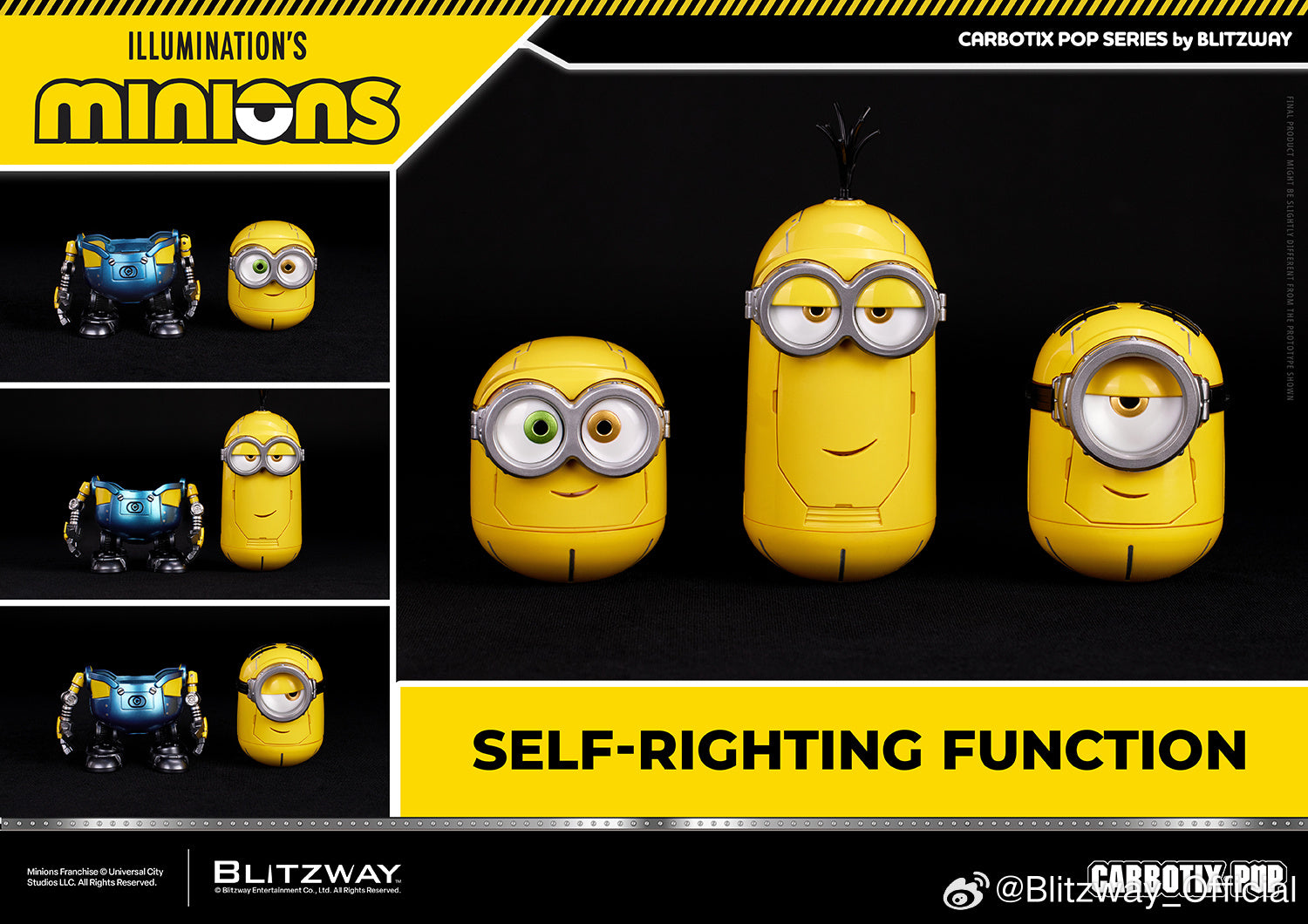 Blitzway Carbotix Pop Illumination's Minions Premium Action Figure Model Toy VCA Movie Singapore