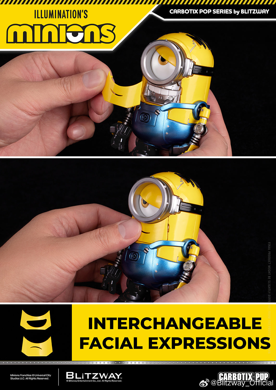 Blitzway Carbotix Pop Illumination's Minions Premium Action Figure Model Toy VCA Movie Singapore