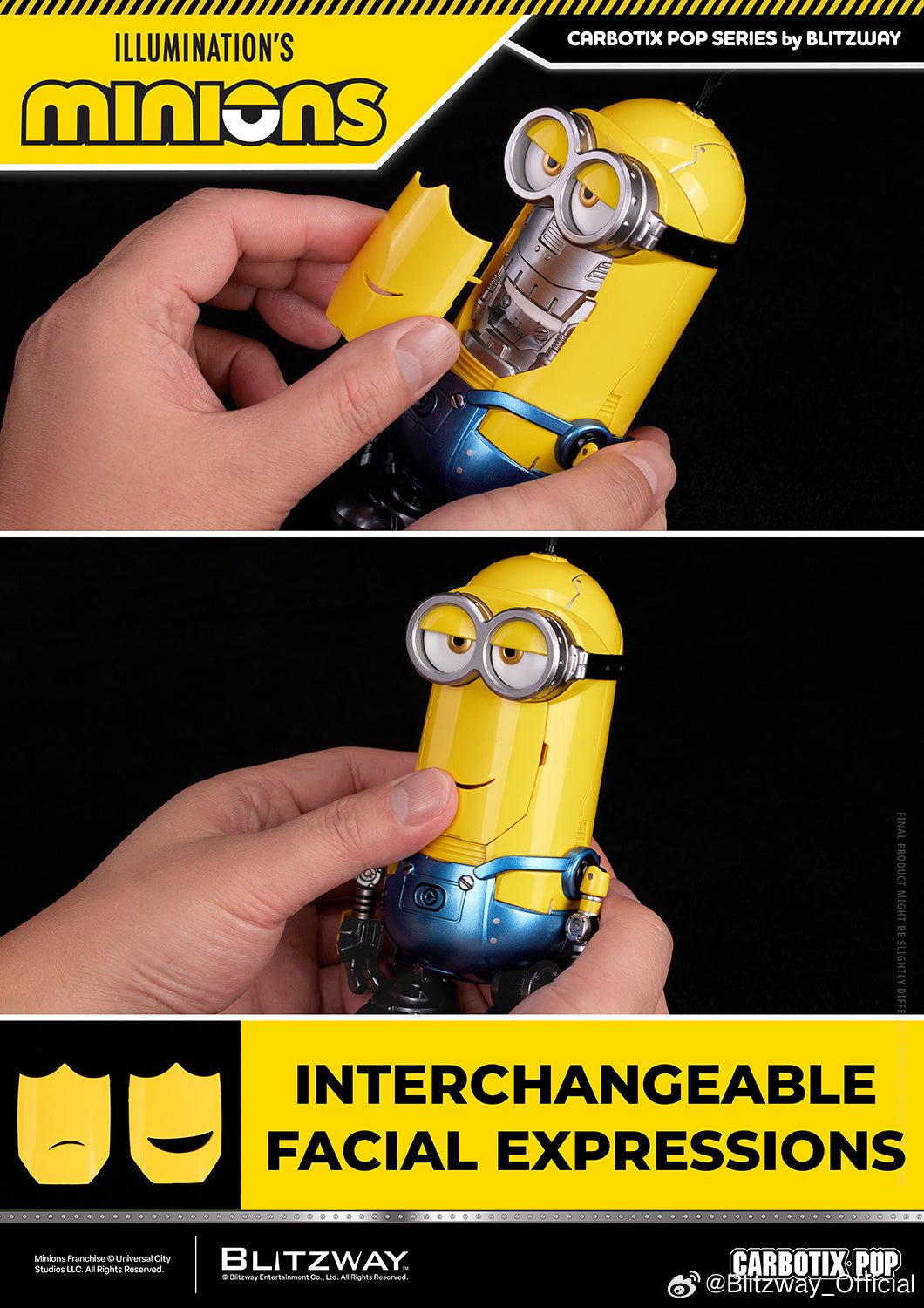 Blitzway Carbotix Pop Illumination's Minions Premium Action Figure Model Toy VCA Movie Singapore