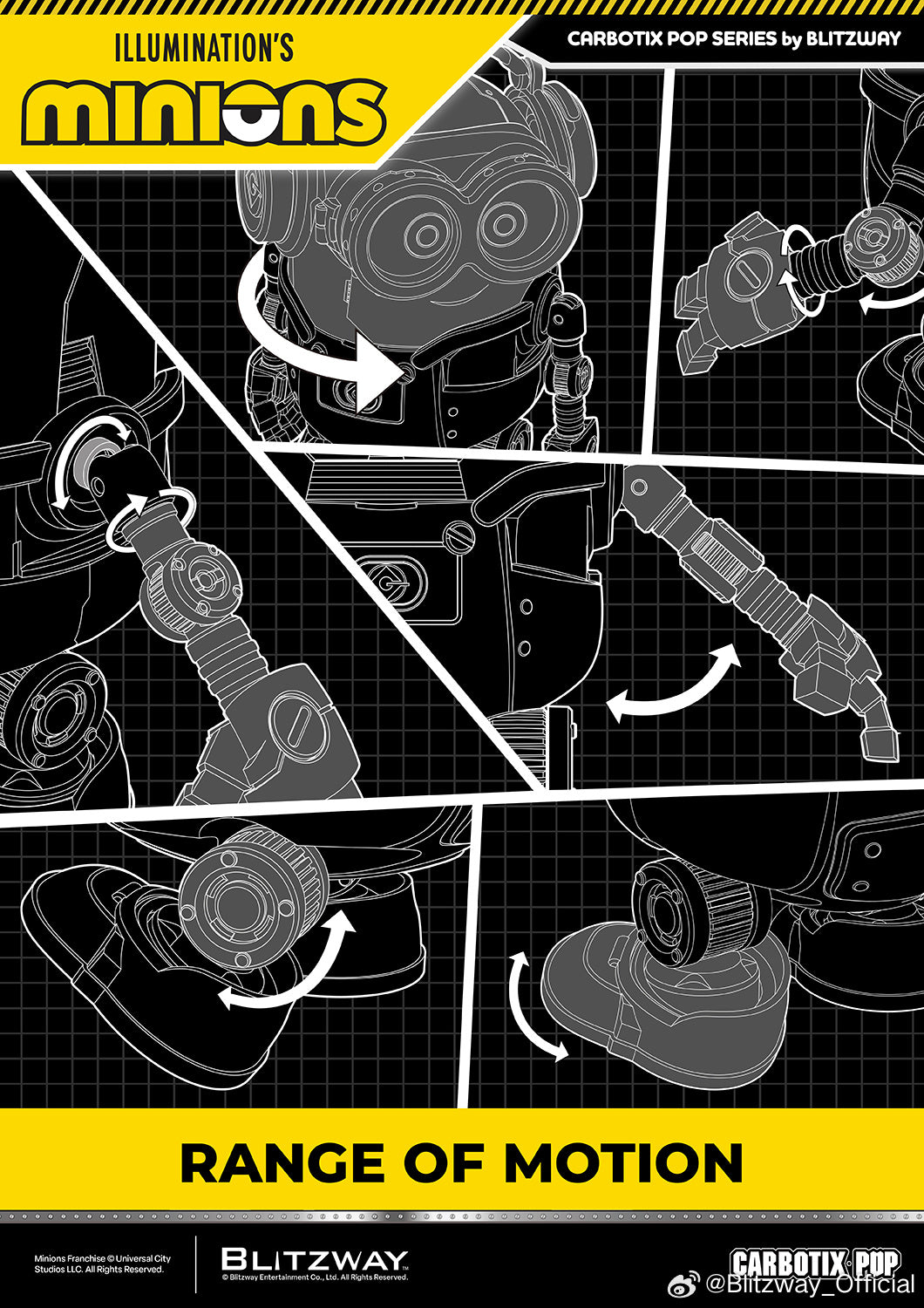 Blitzway Carbotix Pop Illumination's Minions Premium Action Figure Model Toy VCA Movie Singapore