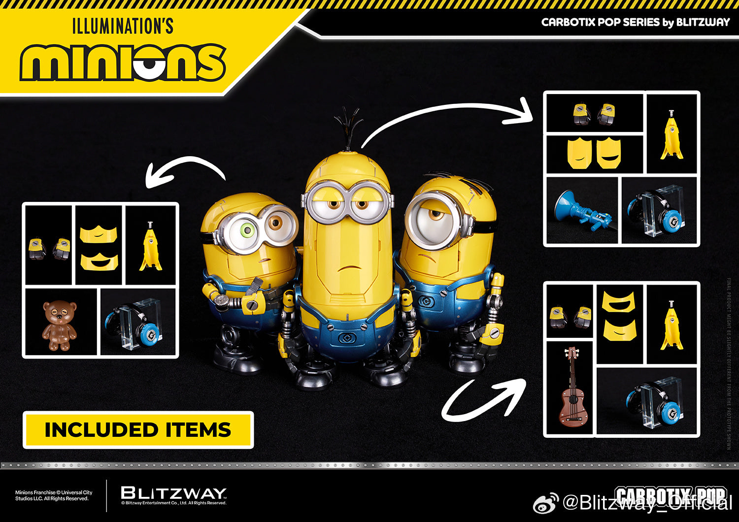Blitzway Carbotix Pop Illumination's Minions Premium Action Figure Model Toy VCA Movie Singapore