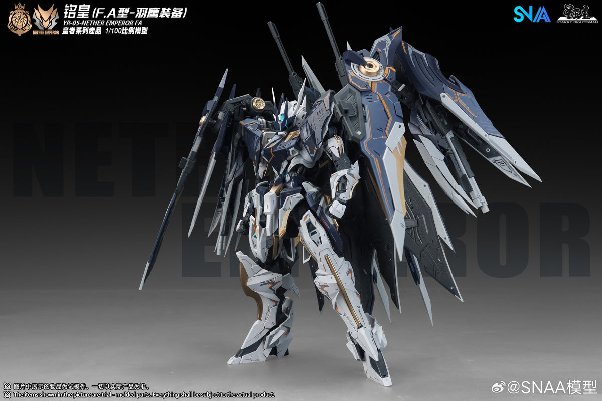 SNAA 1/100 YR-05 Nether Emperor FA 铭皇F.A型-羽鹰装备 Master Grade MG Action Figure Mecha Plamo Kit VCA Gundam Singapore