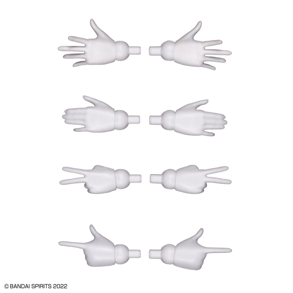 30MS OPTION HAND PARTS (WHITE / BLACK)