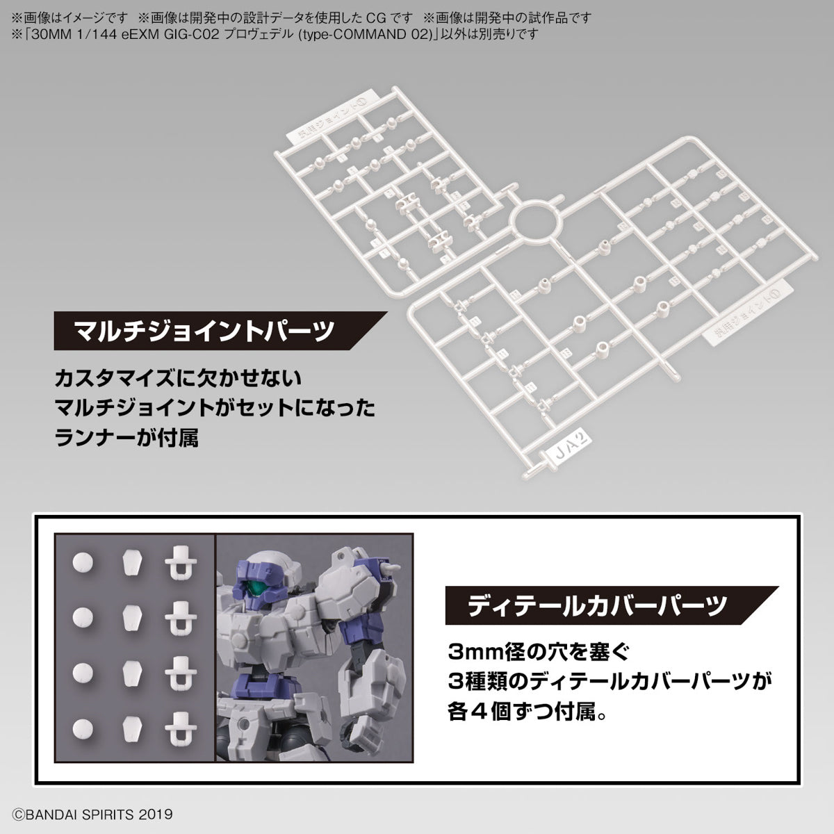 Bandai 30 Minutes Missions 30MM 1/144 eEXM GIG-C02 PROVEDEL type-COMMAND 02 Plastic Model Toy VCA Gundam Singapore