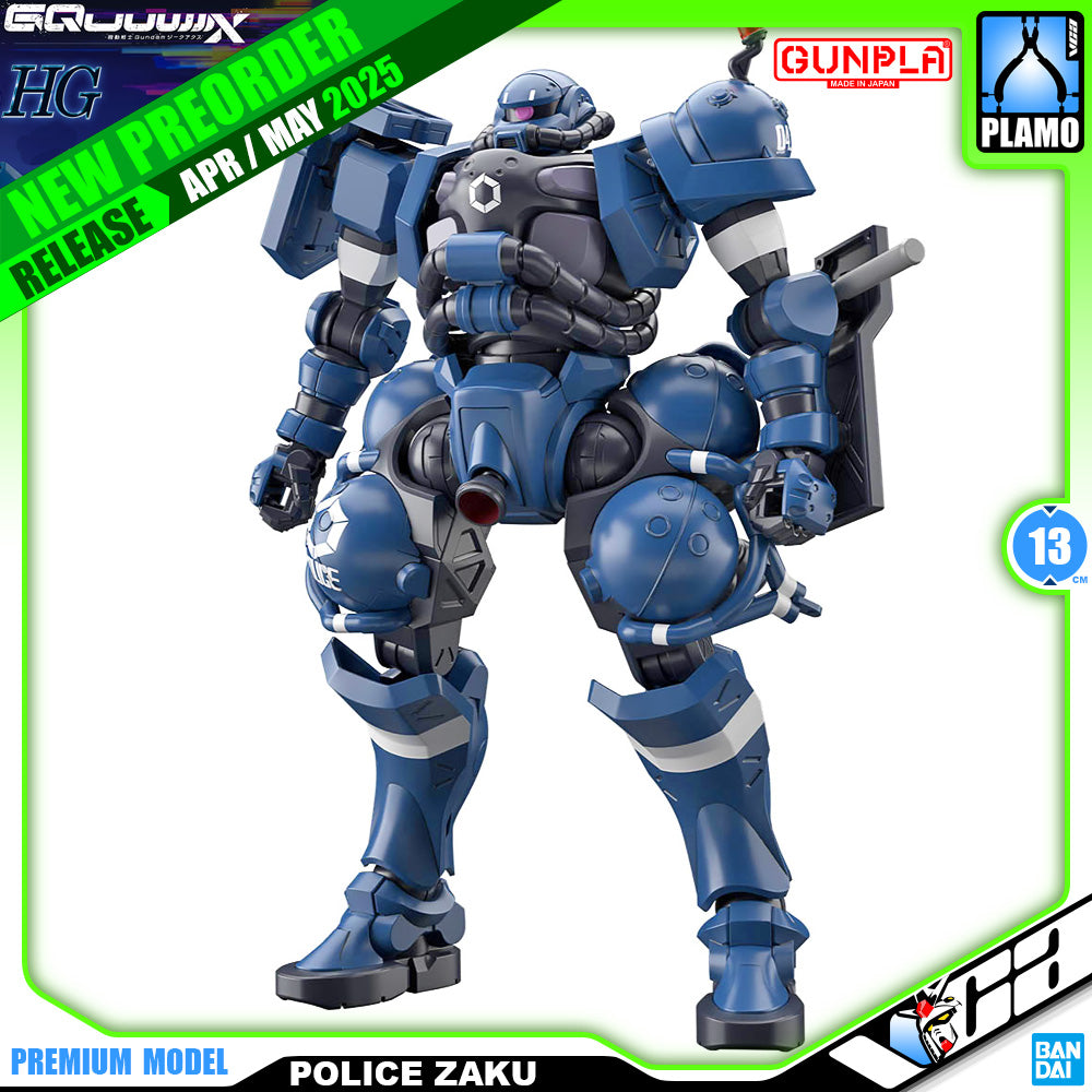 Bandai Namco Gunpla High Grade HG GQuuuuuuX Police Zaku Action Figure Model Toy Kit VCA Gundam Singapore