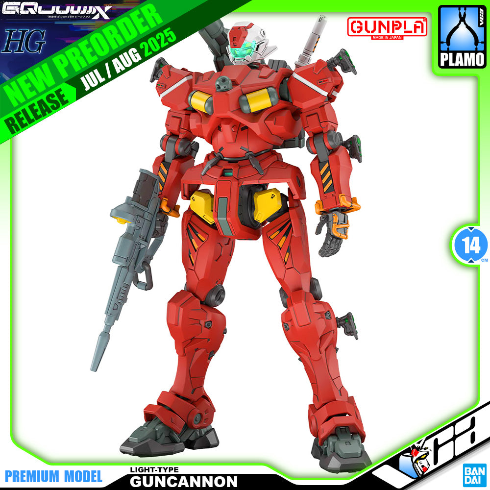 Bandai Namco Gunpla High Grade HG GQuuuuuuX Light-Type GunCannon Action Figure Model Toy Kit VCA Gundam Singapore