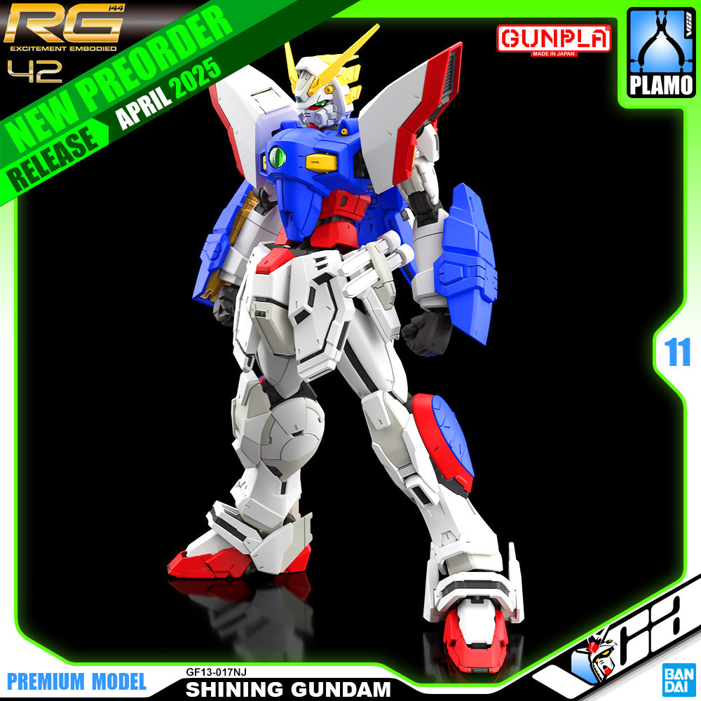 Bandai Namco Gunpla Real Grade RG Shining Gundam Plastic Model Action Figure Toy Kit VCA Singapore