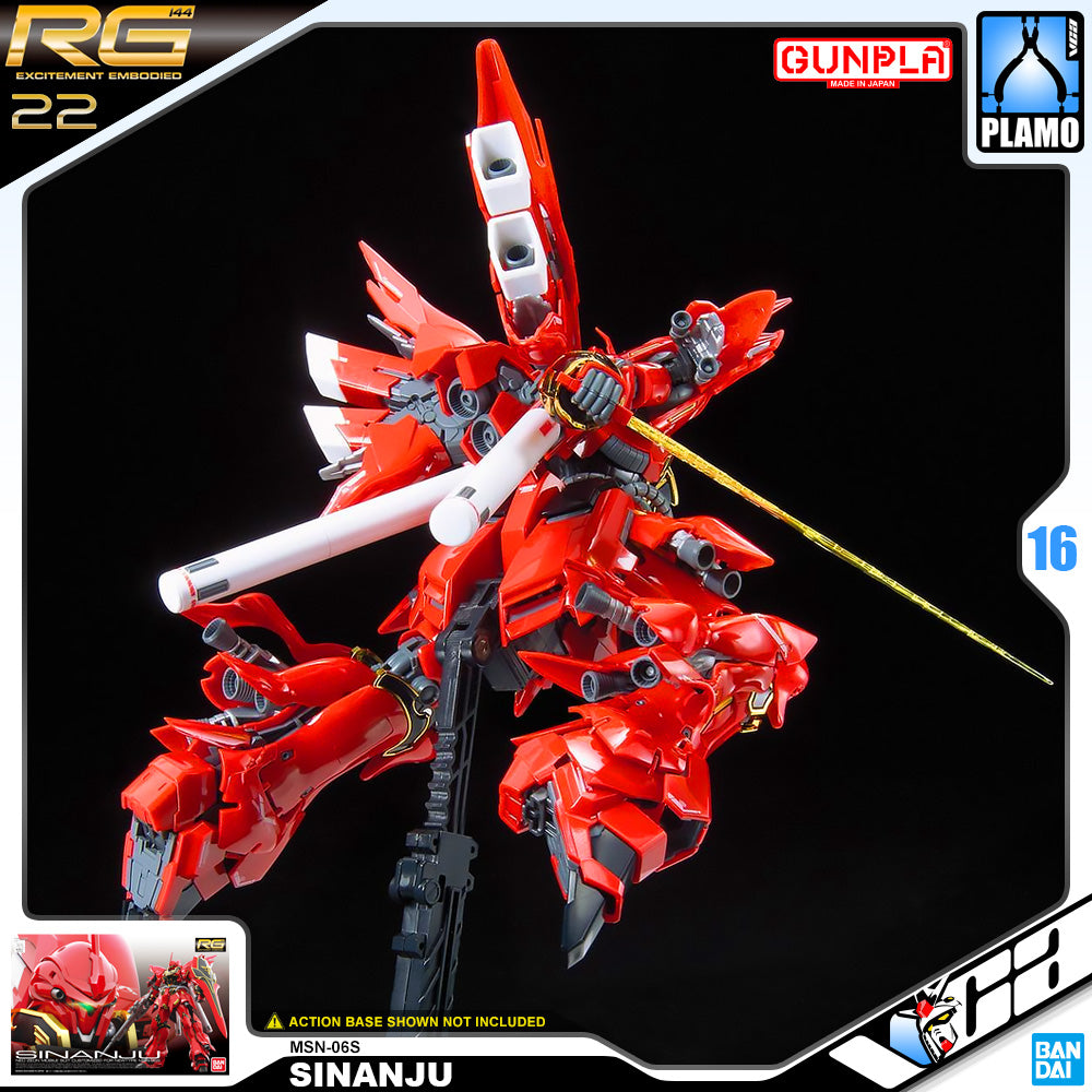 Bandai Gunpla Real Grade 1/144 RG MSN-06S Sinanju Plastic Model Toy VCA Gundam Singapore