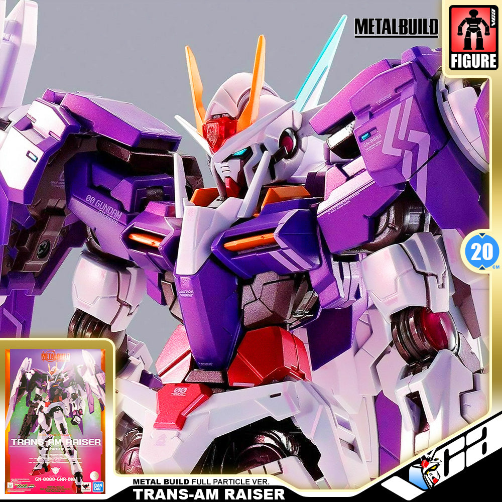 Premium Bandai Tamashii Nations Metal Build Trans-Am Raiser Full Particle Ver. Action Figure Toy VCA Gundam Singapore