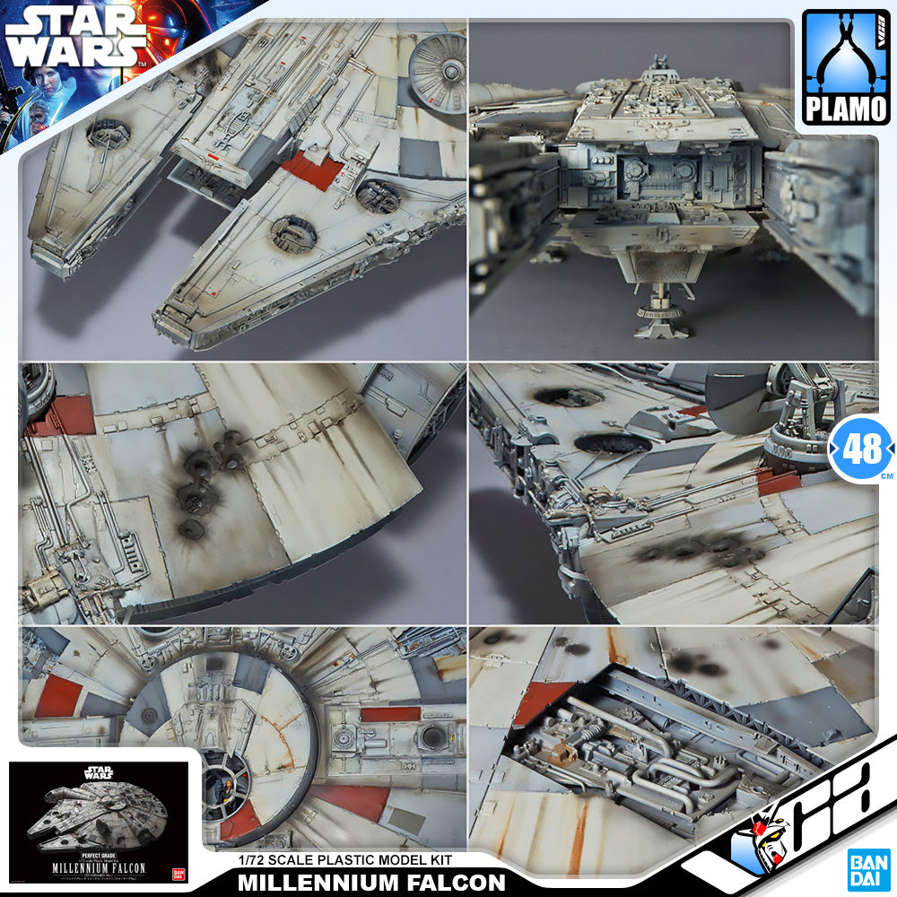 PREMIUM BANDAI STAR WARS PERFECT GRADE PG 1/72 MILLENNIUM FALCON BIG SCALE PLASTIC MODEL TOY KIT VCA GUNDAM SINGAPORE