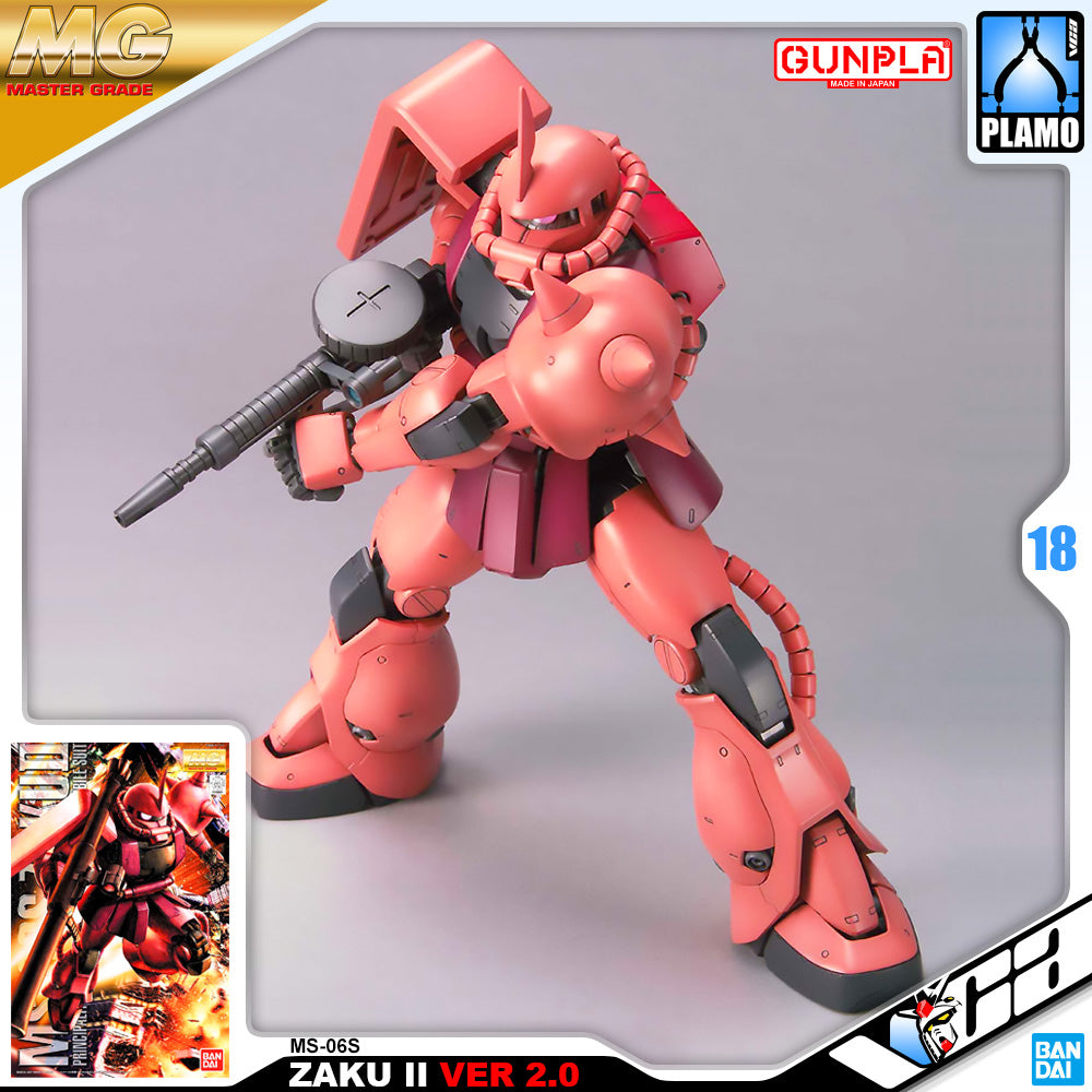 Bandai Gunpla Master Grade 1/100 MG MS-06S ZAKU II Ver 2.0 Plastic Model Toy VCA Gundam Singapore