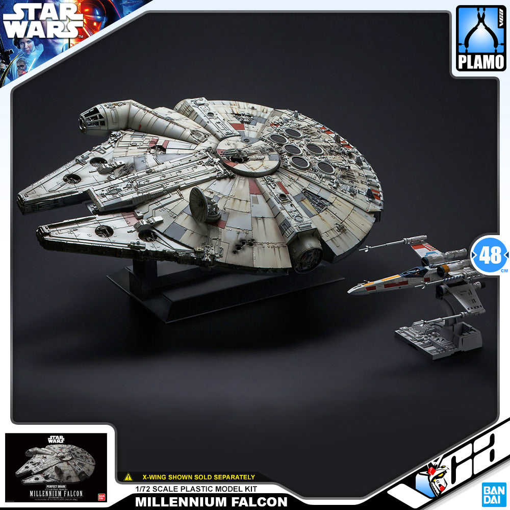 PREMIUM BANDAI STAR WARS PERFECT GRADE PG 1/72 MILLENNIUM FALCON BIG SCALE PLASTIC MODEL TOY KIT VCA GUNDAM SINGAPORE