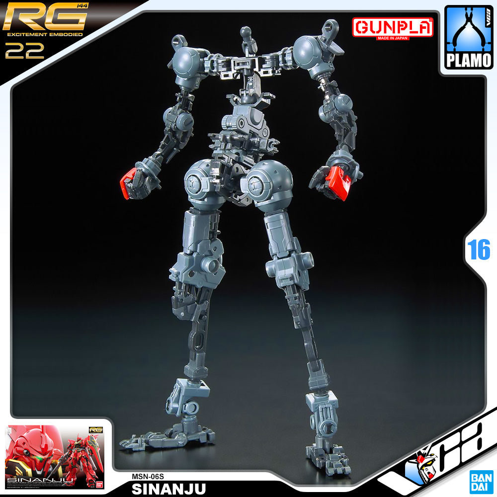 Bandai Gunpla Real Grade 1/144 RG MSN-06S Sinanju Plastic Model Toy VCA Gundam Singapore