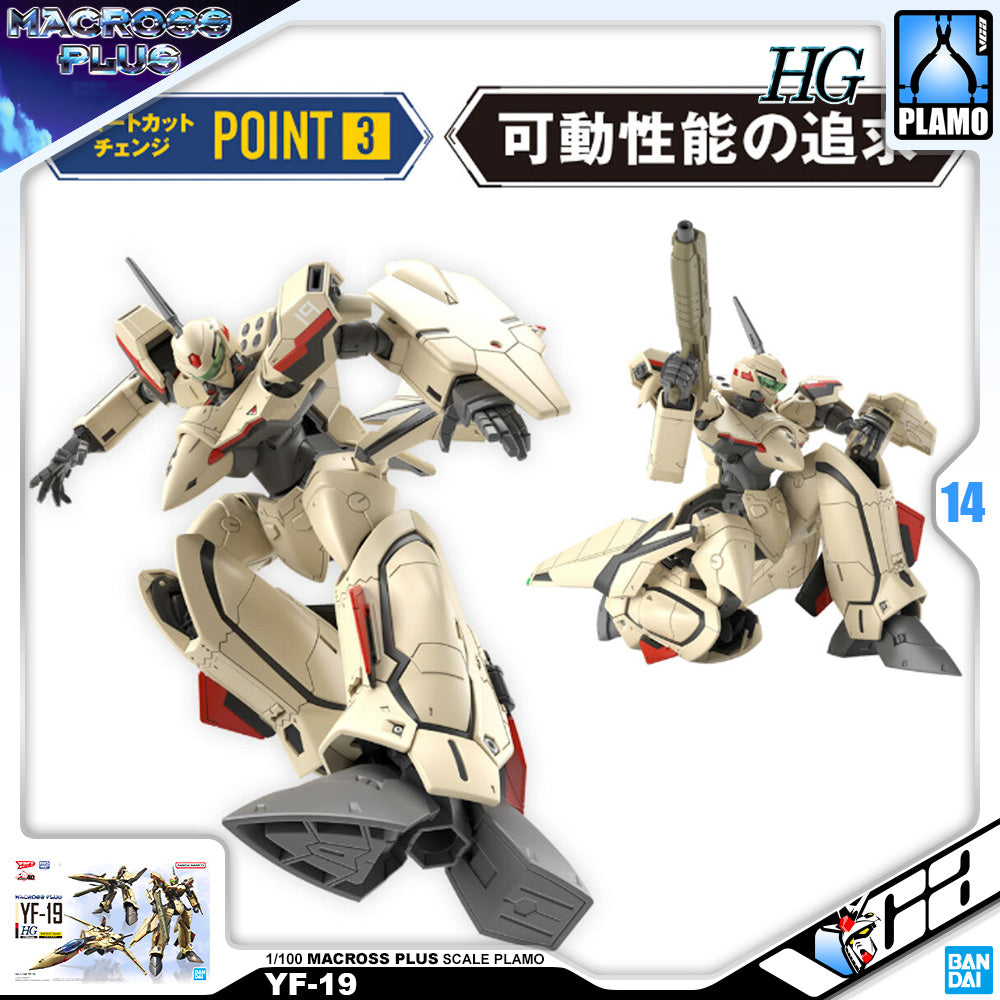 Bandai High Grade Macross Plus 1/100 HG YF-19 Plastic Model Action Toy VCA Gundam Singapore