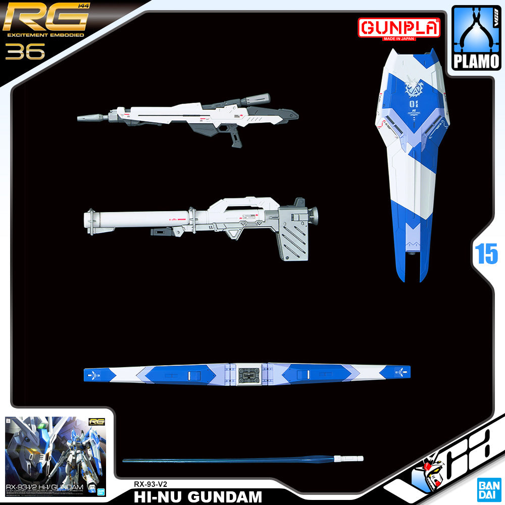 Bandai Gunpla Real Grade 1/144 RG RX-93-V2 Hi-Nu Gundam Plastic Model Action Toy VCA Singapore