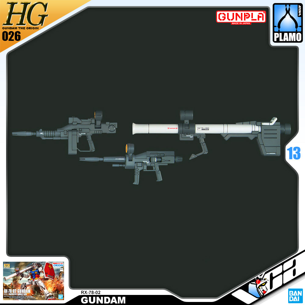 Bandai Gunpla High Grade The Origin HG RX-78-02 Gundam Plastic Model Action Toy VCA Singapore