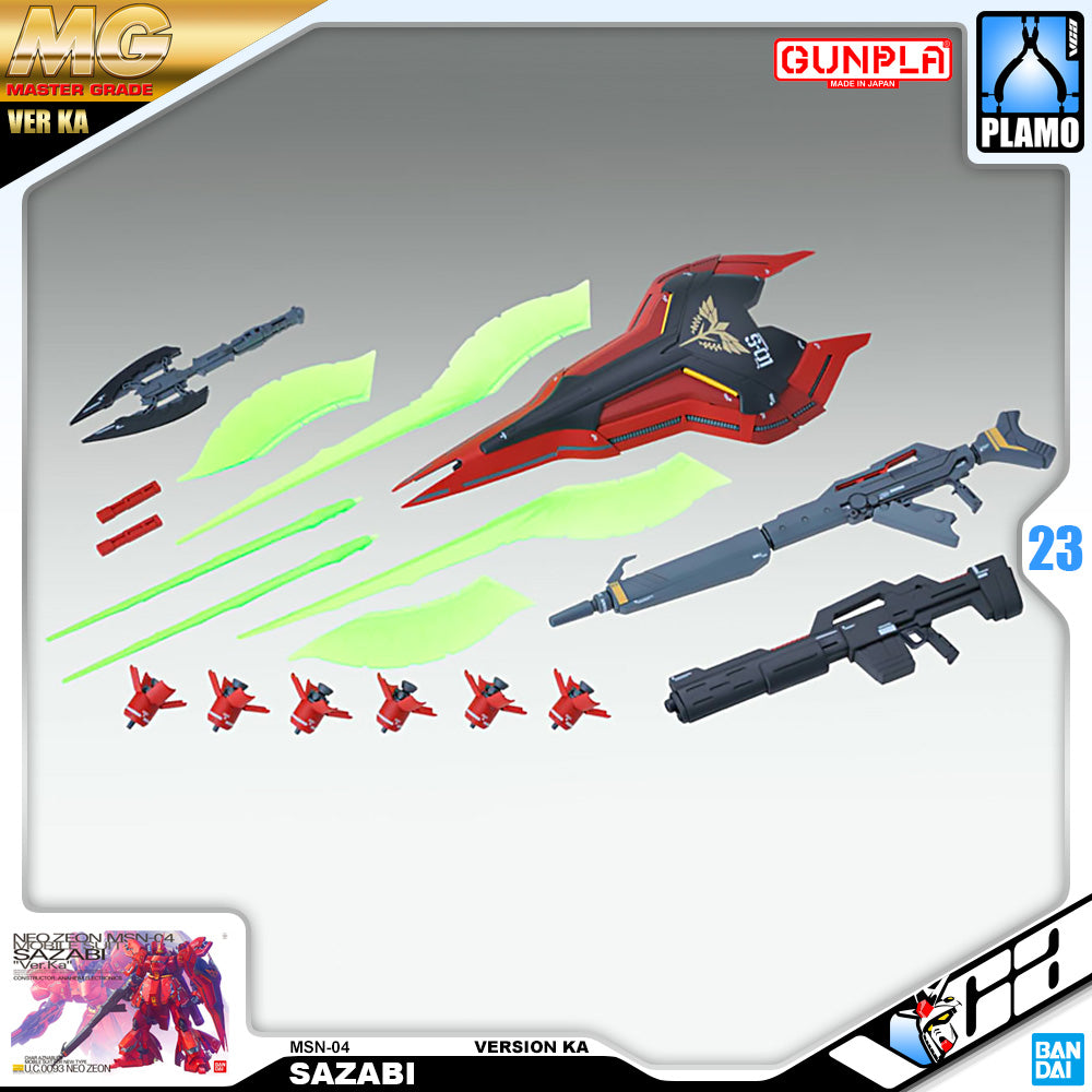 Bandai Gunpla Master Grade 1/100 MG Sazabi Ver Ka Plastic Model Toy VCA Gundam Singapore