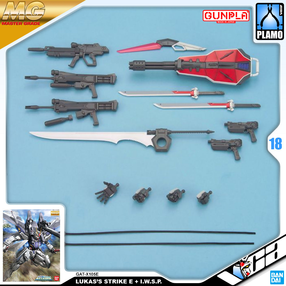 Bandai Gunpla Master Grade 1/100 MG LUKAS'S STRIKE E + I.W.S.P. Plastic Model Toy VCA Singapore