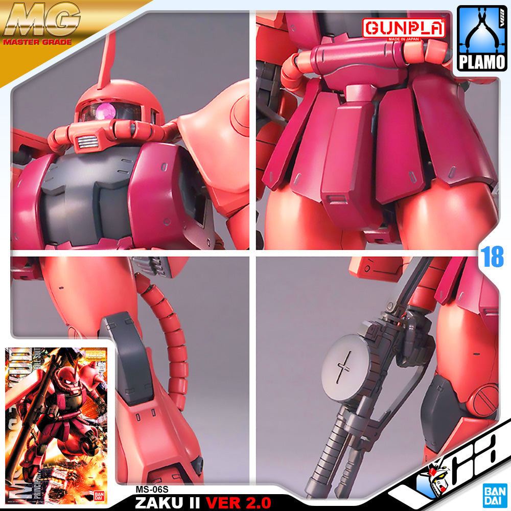 Bandai Gunpla Master Grade 1/100 MG MS-06S ZAKU II Ver 2.0 Plastic Model Toy VCA Gundam Singapore