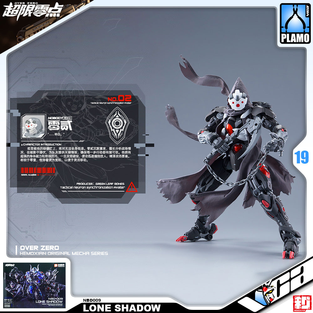 Hemoxian 超限零点 NBD009 Lone Shadow 孤影 Plastic Model Action Toy Kit VCA Gundam Singapore