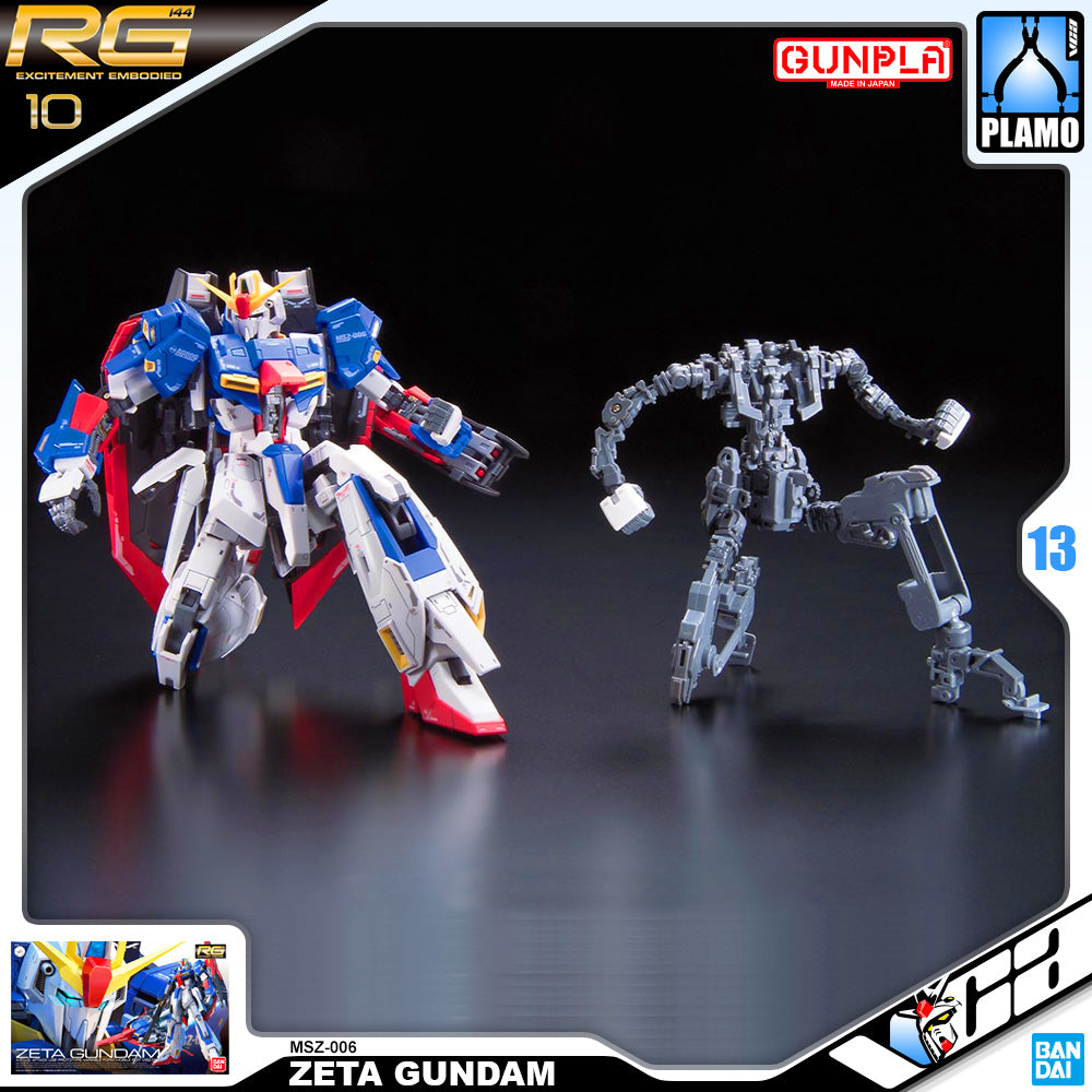 Bandai Gunpla Real Grade MSZ-006 Zeta Gundam Action Figure Toy Model Kit VCA Singapore