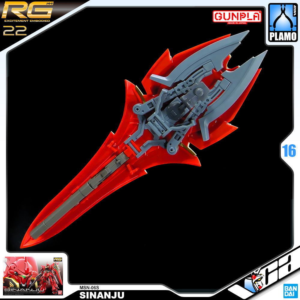 Bandai Gunpla Real Grade 1/144 RG MSN-06S Sinanju Plastic Model Toy VCA Gundam Singapore