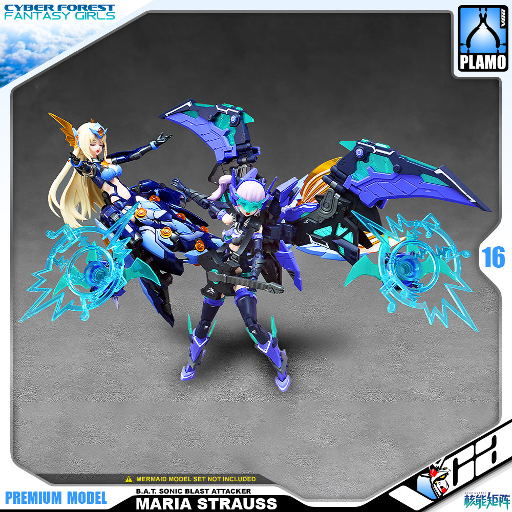 Cyber Forest Fantasy Girls B.A.T. Sonic Blast Attacker Maria Strauss Armor Girl Plastic Model Action Figure Toy Kit VCA Gundam Singapore