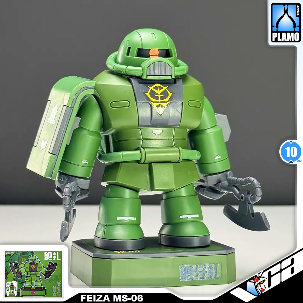 FATBOY MODEL CHONKER FAT CUTE MS-06 Green Zaku II MAGNETIC ACTION FIGURE MODEL TOY VCA GUNDAM SINGAPORE