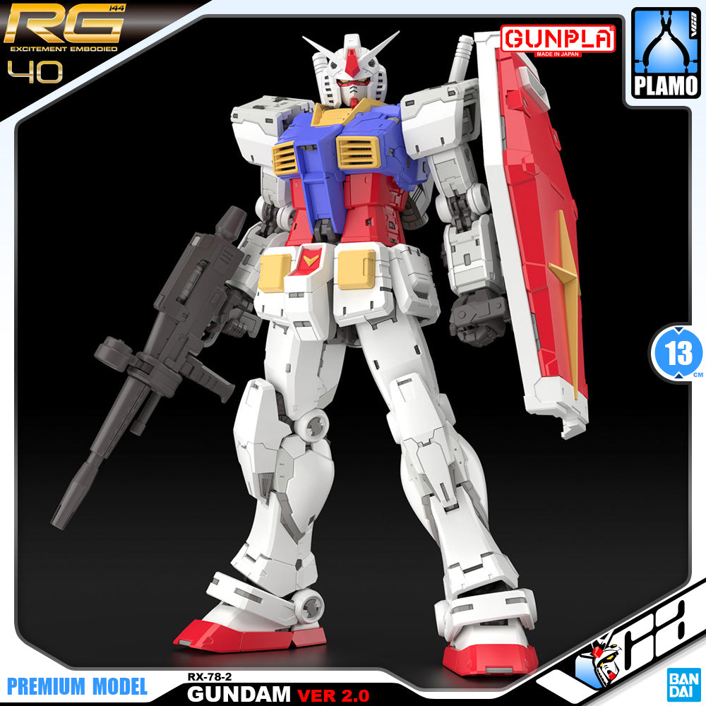 Bandai Gunpla Real Grade 1/144 RG RX-78-2 Gundam Ver 2.0 Plastic Model Action Figure Toy VCA Singapore