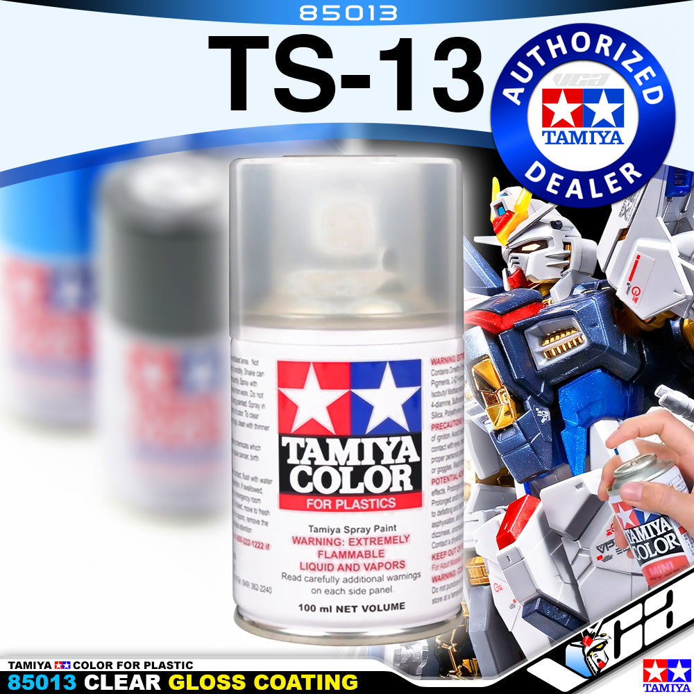 Tamiya 85013 TS-13 Clear Gloss Coat Spray Can 100ml VCA Gundam Singapore