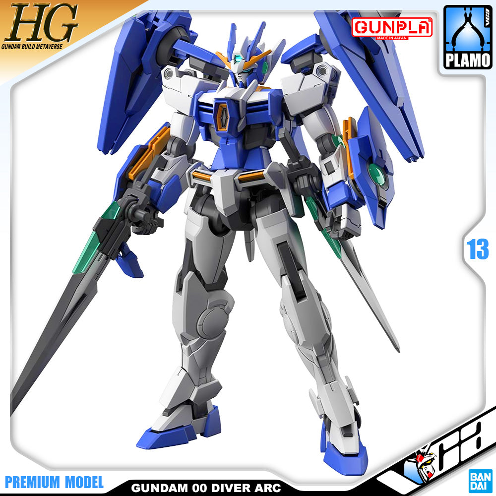 Bandai® Gunpla High Grade Plastic Model Kit HG GUNDAM 00 DIVER ARC