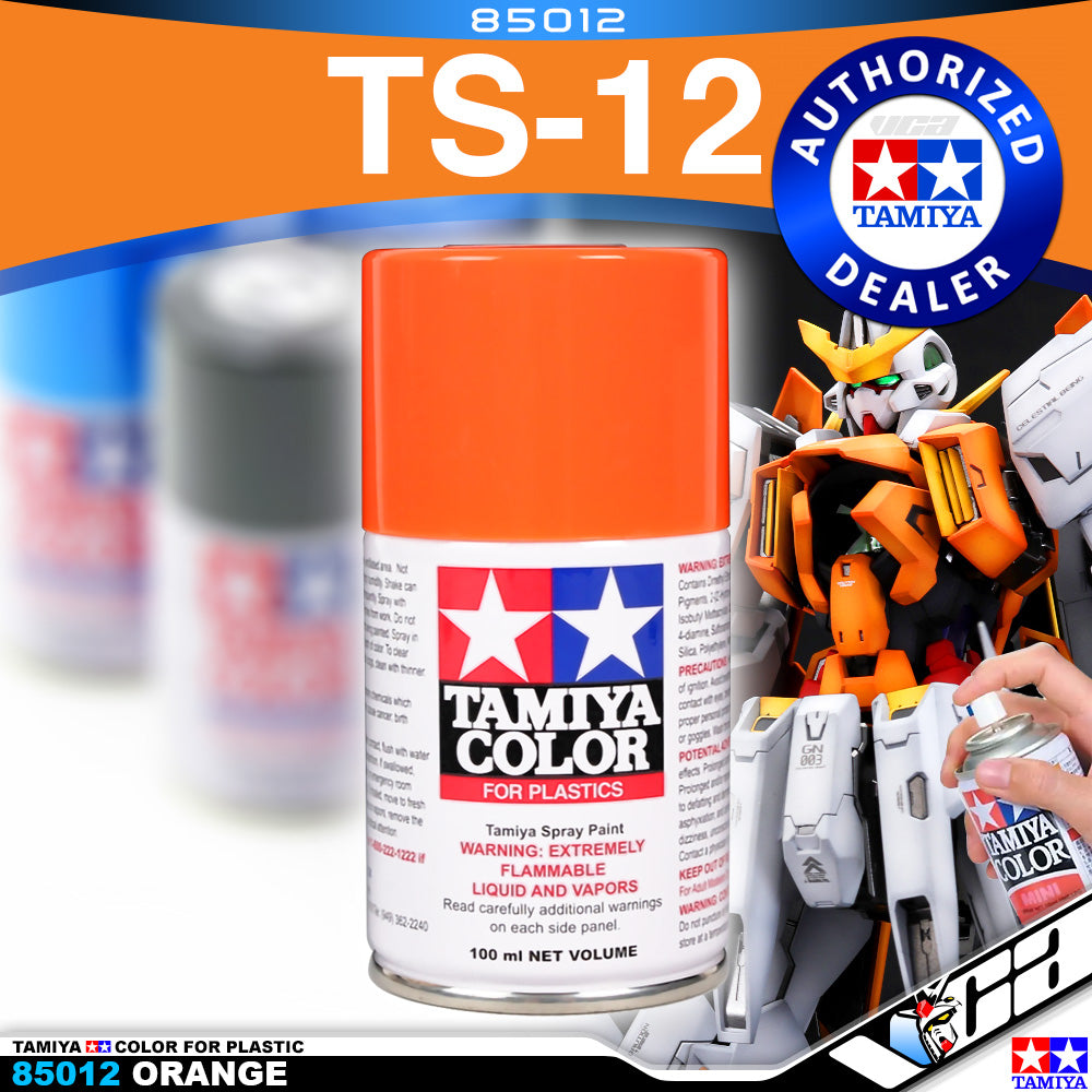 Tamiya 85012 TS-12 Orange Spray Paint Can 100ml VCA Gundam Singapore