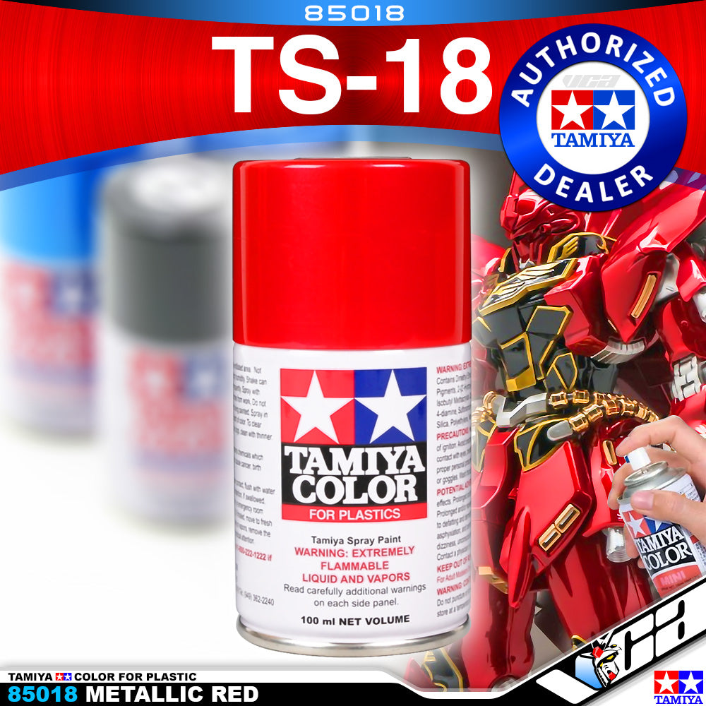 Tamiya 85018 TS-18 Metallic Red Spray Paint Can 100ml VCA Gundam Singapore