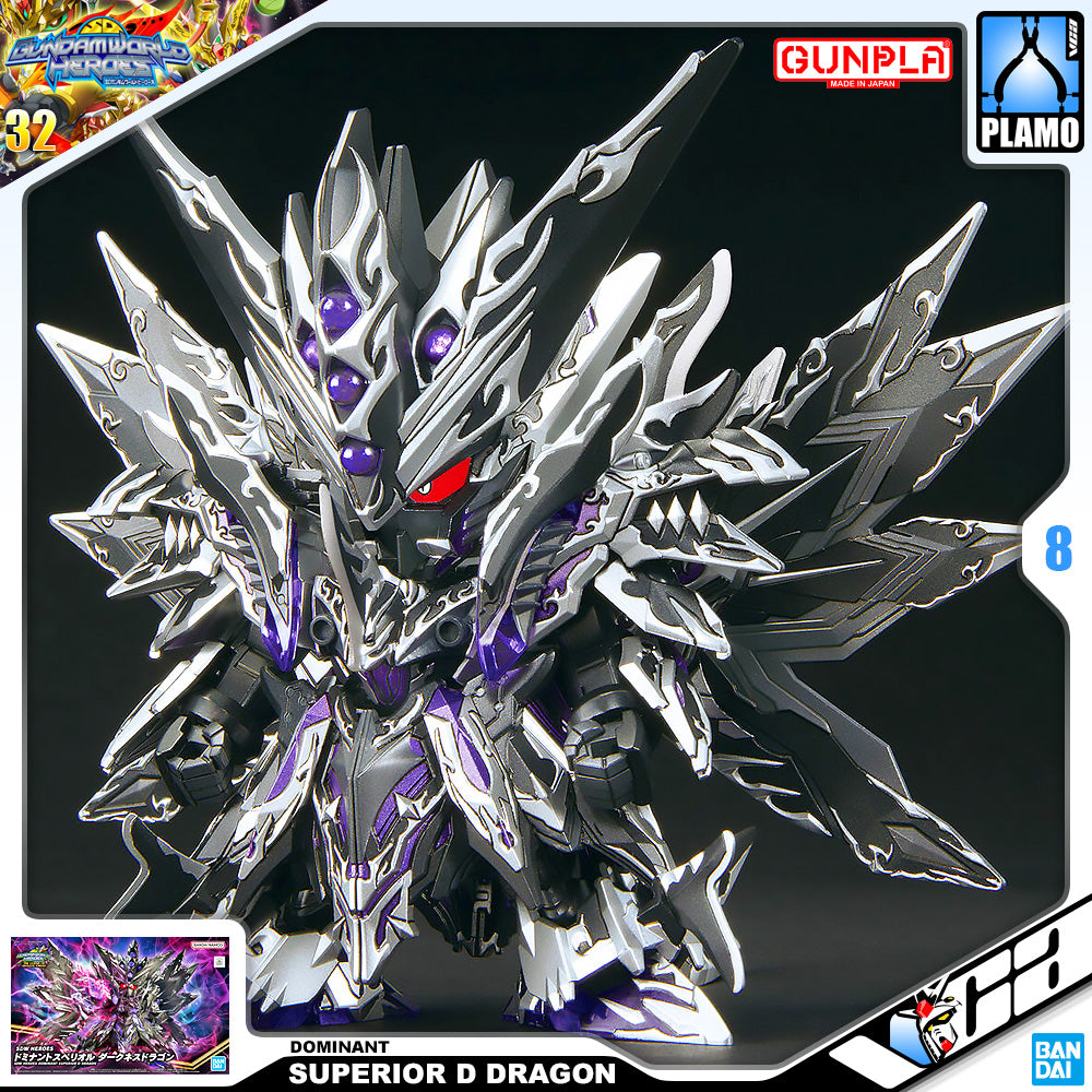 Bandai Gunpla SD Gundam World Heroes SDW Dominant Superior D Dragon Plastic Model Toy VCA Singapore