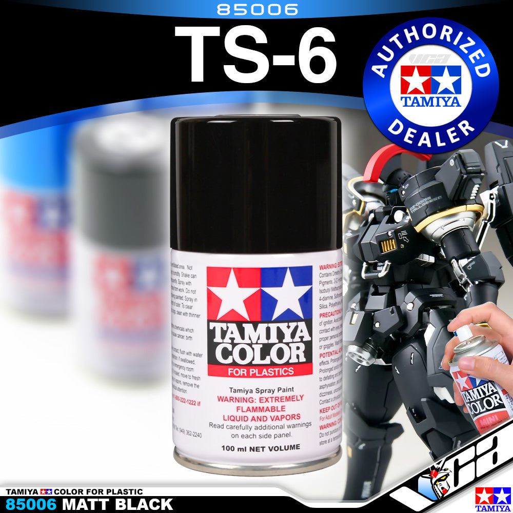 Tamiya 85006 TS-6 Matt Black Spray Paint Can 100ml