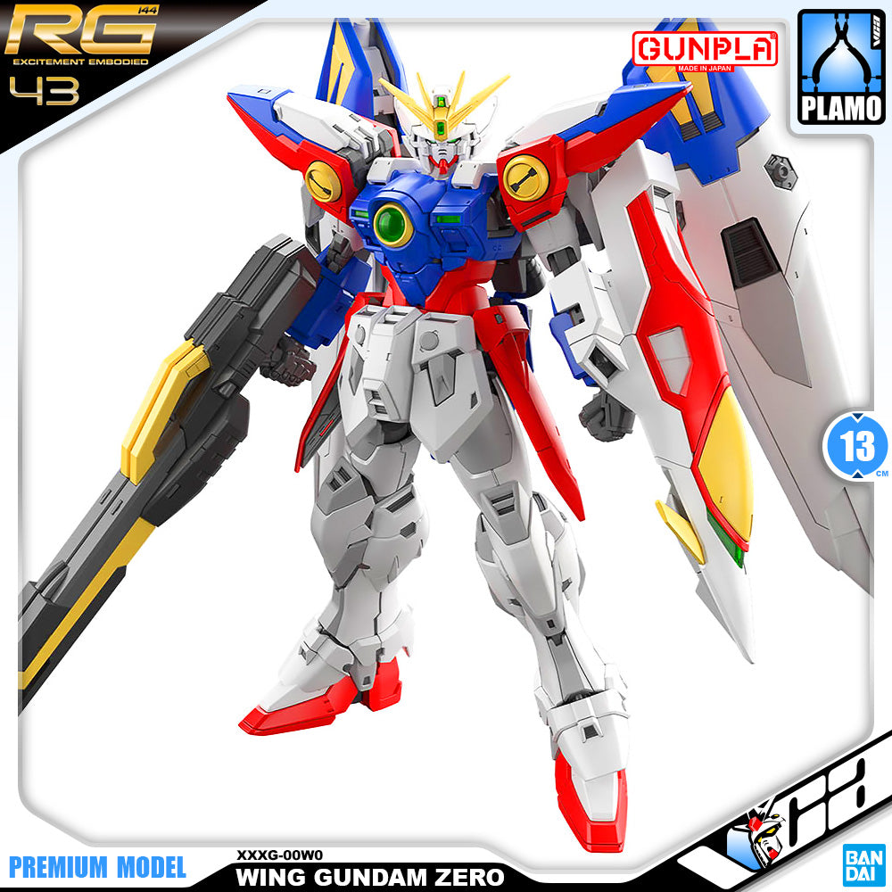 Bandai Namco Gunpla Real Grade RG 1/144 Wing Gundam Zero Action Figure Model Toy Kit VCA Singapore