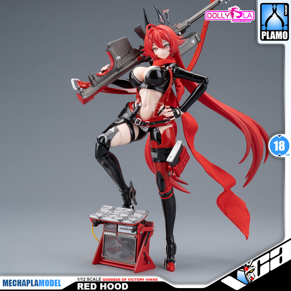 Hemoxian 和模线 Nikke Goddess of Victory Red Hood DollyPla Charapla Armor Girl Character Action Figure Model Toy Kit VCA Gundam Singapore
