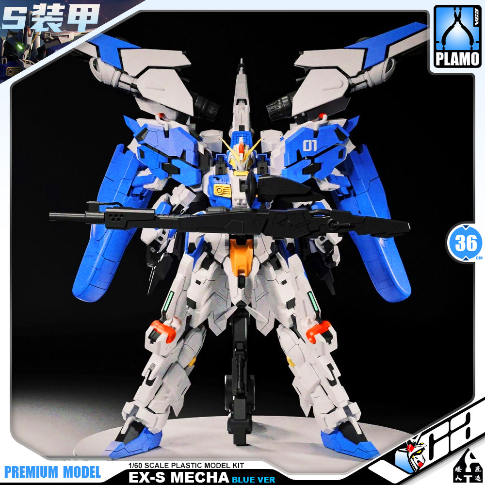 Dwarf Workshop 矮人匠造 1/60 Scale EX-S Mecha Blue Ver Gundam Metal Structure Build Perfect Grade PG Action Figure Model Kit VCA Singapore