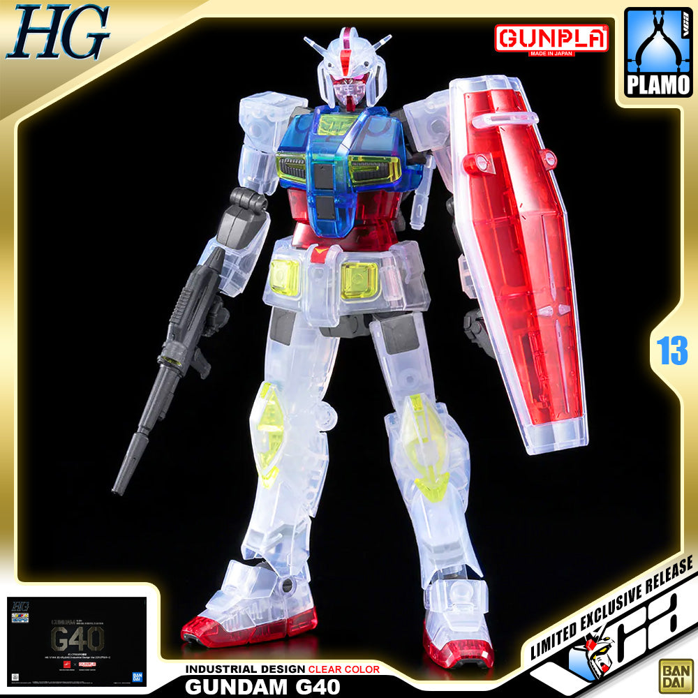 Bandai Gunpla High Grade HG Gundam G40 Industrial Design Ver Color Color Plastic Model Action Toy VCA Singapore
