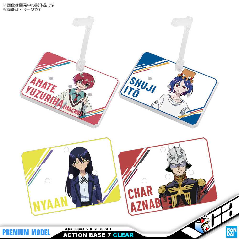 Bandai Namco Gunpla Action Base 7 2 Pieces Pack Gundam QGuuuuuuX Sticker Set VCA Singapore